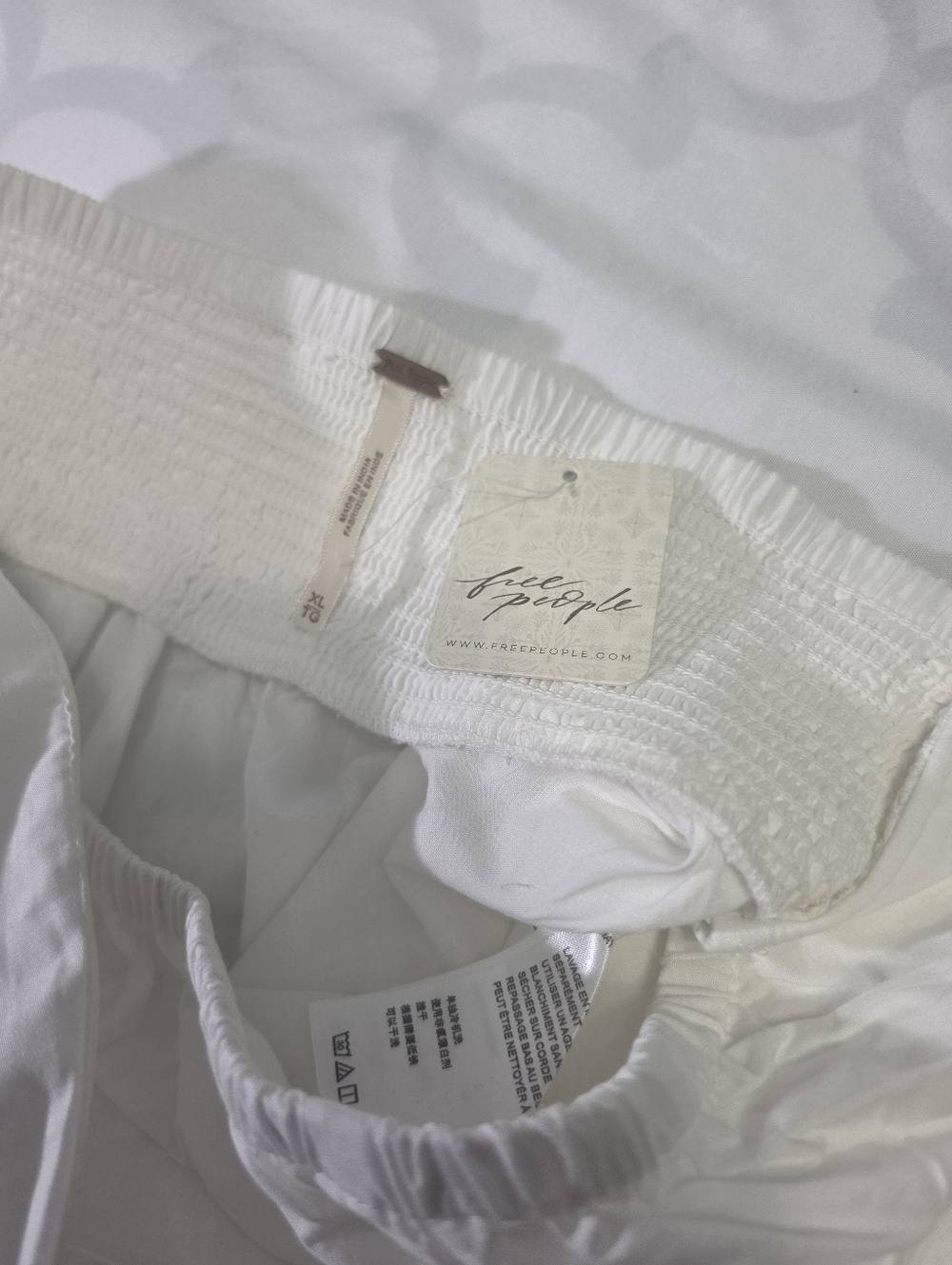 Free People Avery Optic White Tube Top NWT Size Large - Picture 10 of 13